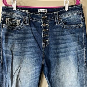 Vigoss straight high rise button fly Jean